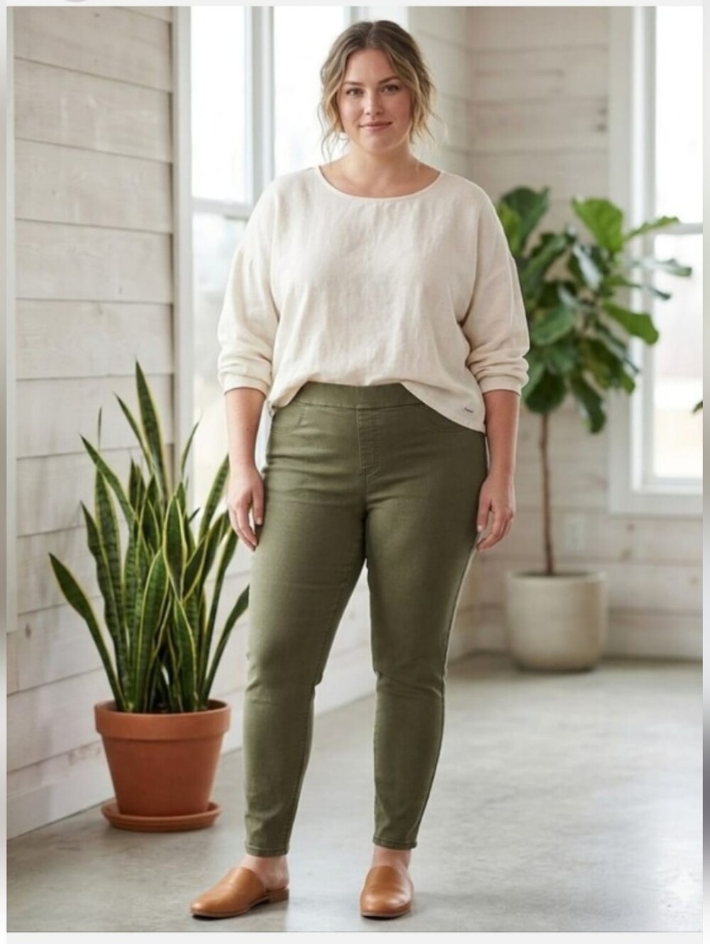 NOBO Super High Rise Jeggings in Olive